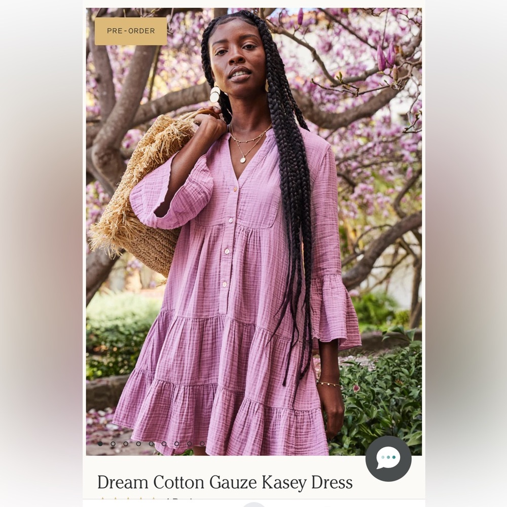Faherty Mini Dress Pink